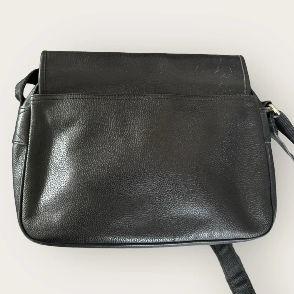 leather Longchamp crossbody bag
